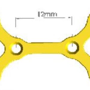 Plaque maxillo-faciale à 6 trous en forme de X 1.3 mm