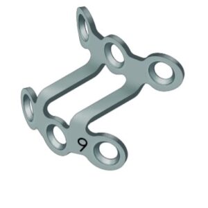 Plaque de profil levelone mini-mentonnière2.0 mm à 6 trous